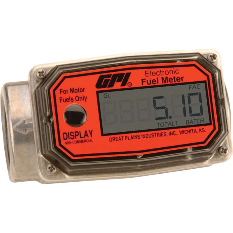 GPI Digital Fuel Meter 1in Inlet Outlet 3 to 30 GPM