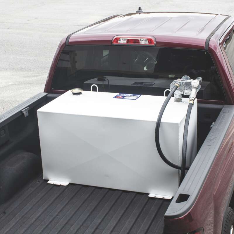 Better Built Steel Transfer Fuel Tank With GPI 12V Fuel Transfer Pump 100 Gallon White Rectangular 15 GPM2