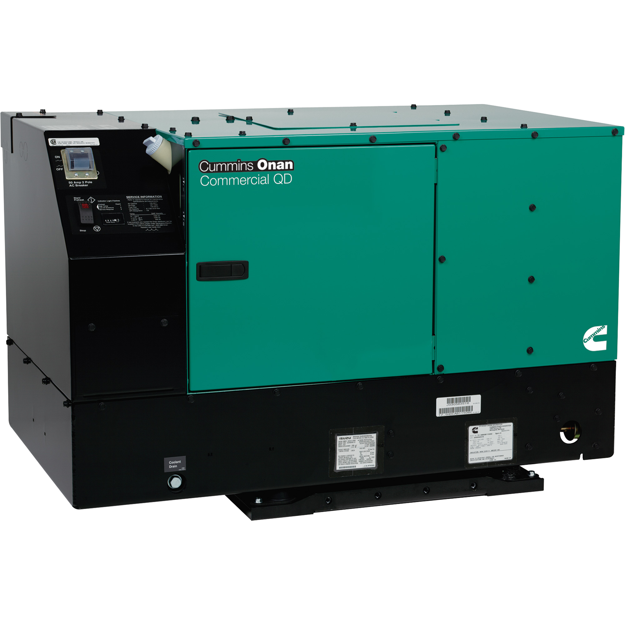 Cummins Onan Quiet Series Commercial Diesel Generator 10kW Watts