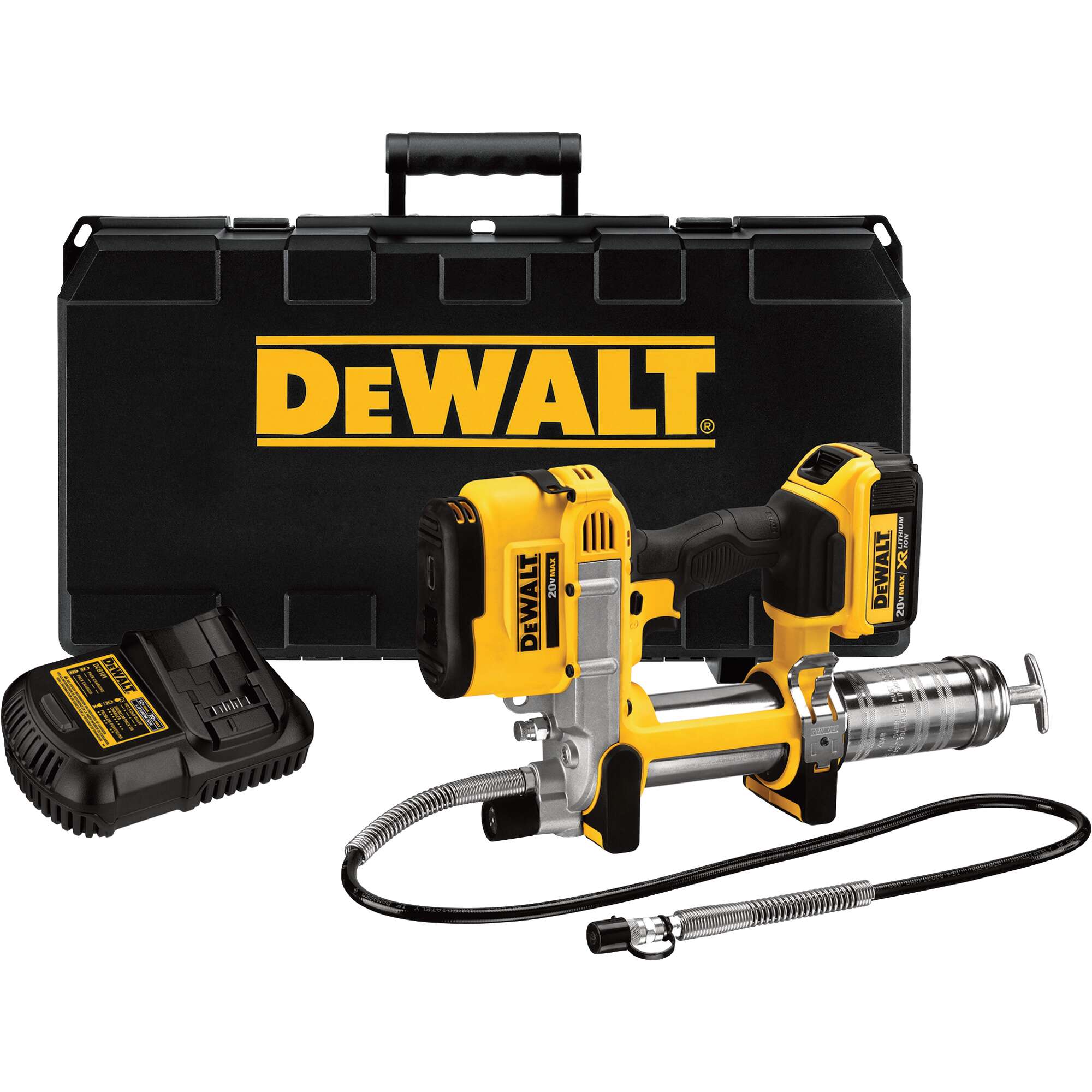 DEWALT Cordless Grease Gun Kit 20V 10000 PSI 1 Li Ion Battery