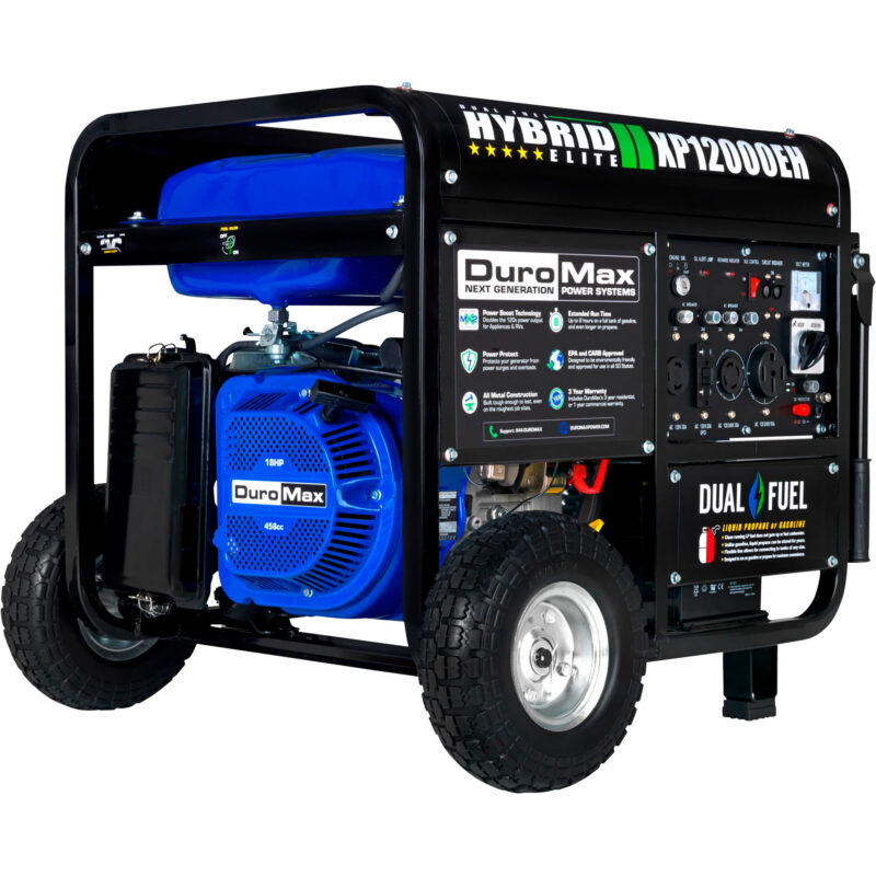 DuroMax Portable Dual Fuel Generator 12,000 Surge Watts1
