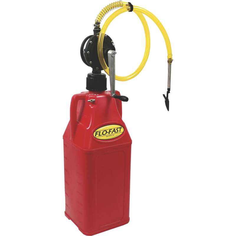 FLO FAST Container With Pump 10.5 Gallon Red For Gasoline