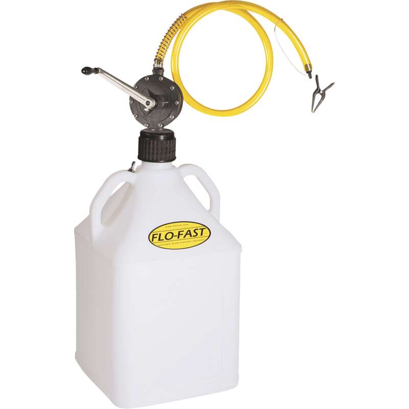 FLO FAST Container With Pump 15Gallon Natural For Chemicals and Hazmat Fluids