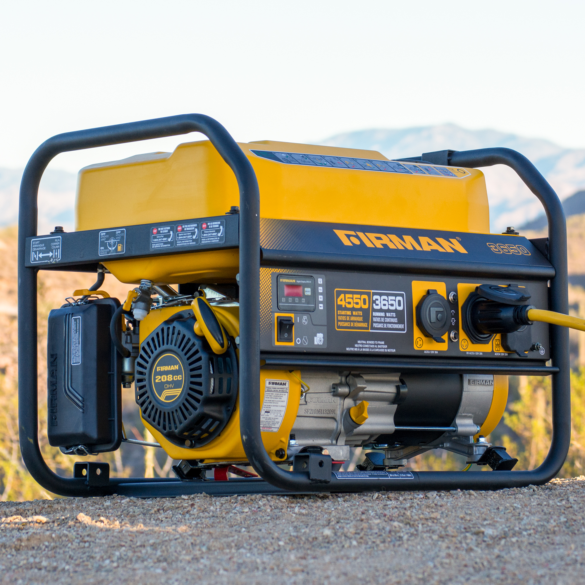 Firman Portable Dual Fuel Generator 4550 Surge Watts