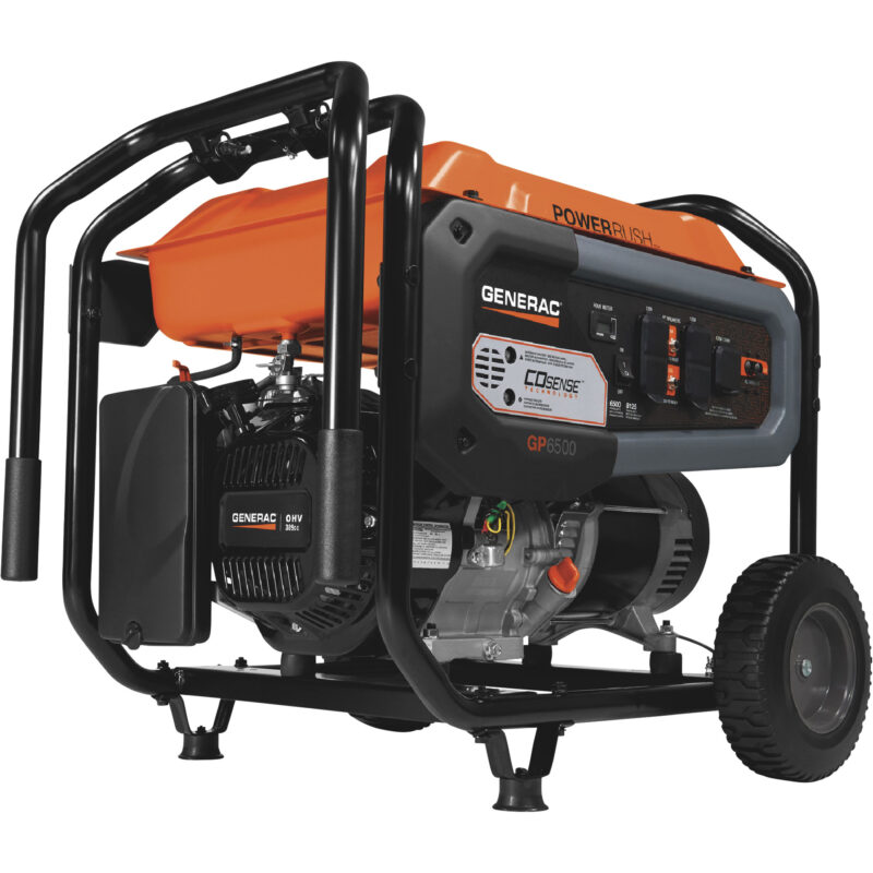 Generac Portable Generator with CO Sense Carbon Monoxide Protection 8125 Surge Watts