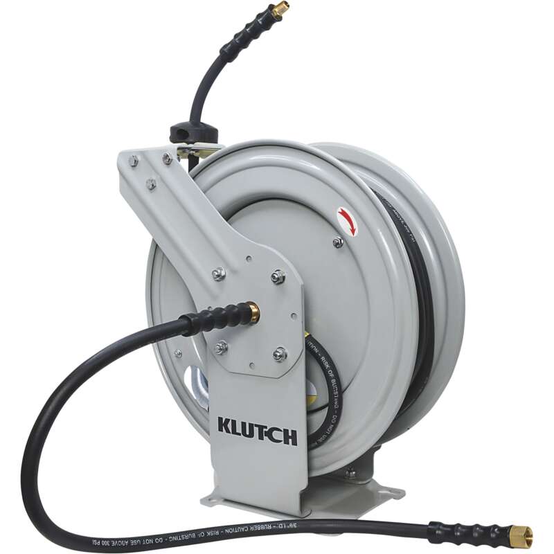 Klutch Auto Rewind Air Hose Reel