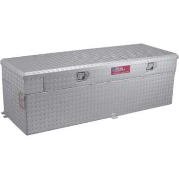 RDS Aluminum Auxiliary Fuel Tank Toolbox Combo 51 Gallon Capacity Rectangular Diamond Plate