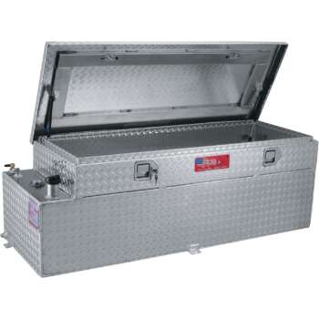 RDS Aluminum Auxiliary Fuel Tank Toolbox Combo 51 Gallon Rectangular Diamond Plate1