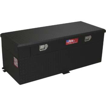 RDS Aluminum Auxiliary Fuel Tank Toolbox Combo 51Gallon Rectangular Black Diamond Plate Fuel Filler Shroud1