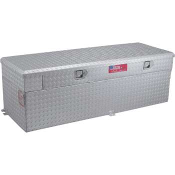 RDS Aluminum Auxiliary Fuel Tank Toolbox Combo 90Gallon Capacity Rectangular Diamond Plate1