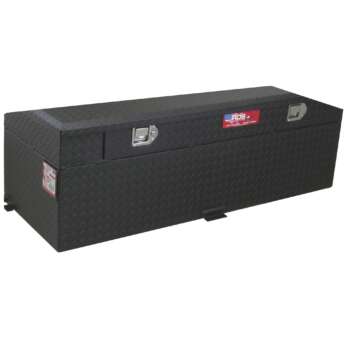 RDS Aluminum Auxiliary Fuel Tank Toolbox Combo 90Gallon Rectangular Black Diamond Plate Fuel Filler Shroud