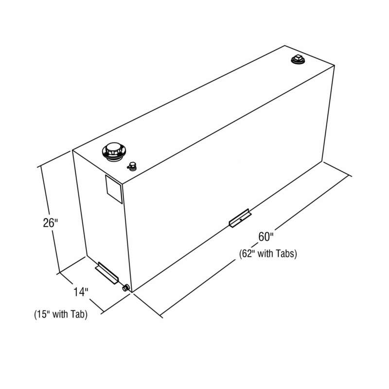 RDS Aluminum Transfer Fuel Tank 90 Gallon Vertical Diamond Plate2