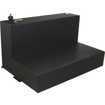 RDS Aluminum Transfer Fuel Tank 95Gallon L shaped Black Diamond Plate