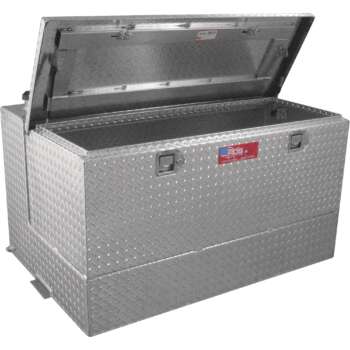 RDS Aluminum Transfer Fuel Tank Toolbox Combo 95 Gallon Rectangular Diamond Plate