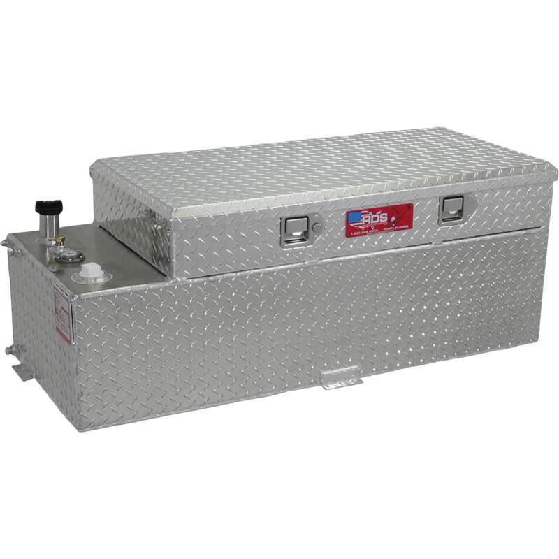 RDS Aluminum Transfer Fuel Tank Toolbox Combo 51 Gallon Rectangular Diamond Plate1