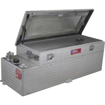 RDS Aluminum Transfer Fuel Tank Toolbox Combo 60 Gallon Rectangular Diamond Plate2