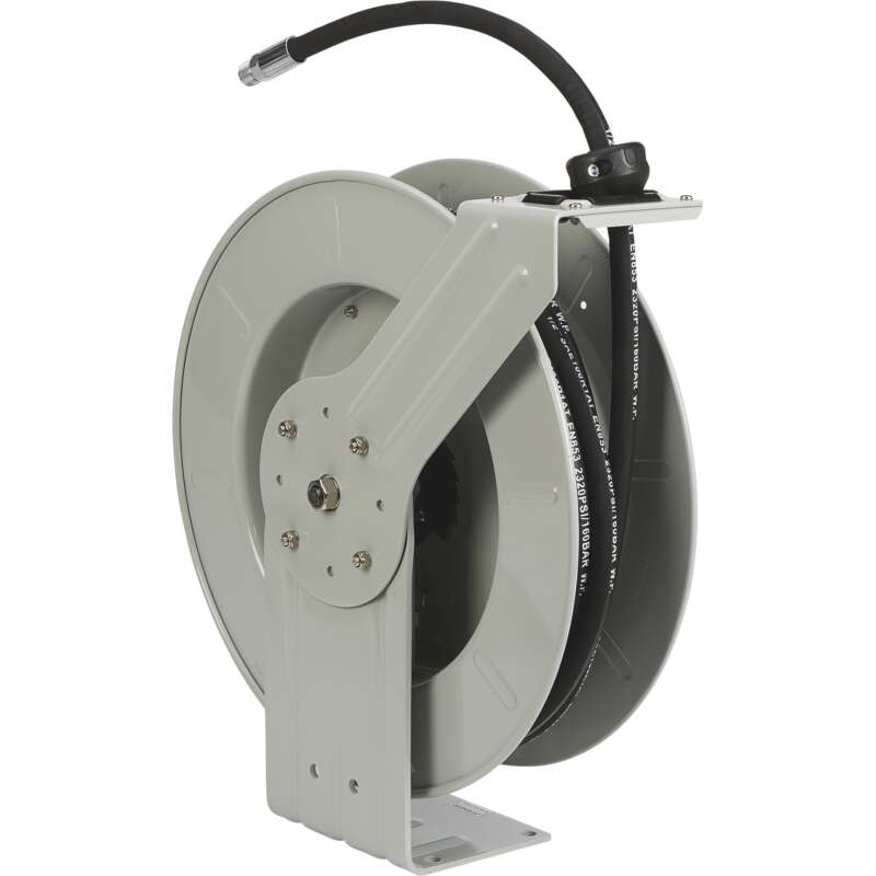 Roughneck Oil Hose Reel 1/2in x 50ft Hose 2000 PSI