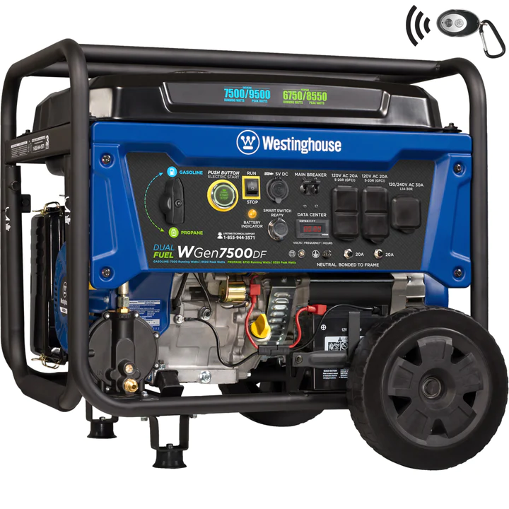 Westinghouse WGen7500DF Dual Fuel Portable Generator