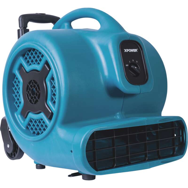 XPower 1 HP Air Mover Dryer with Wheels Xactimate Code WTRDRY 3,600 CFM