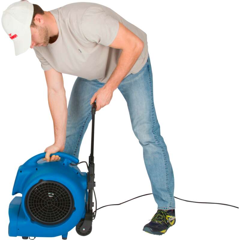 XPower 3/4 HP Air Mover Dryer with Wheels Xactimate Code WTRDRY 3,200 CFM