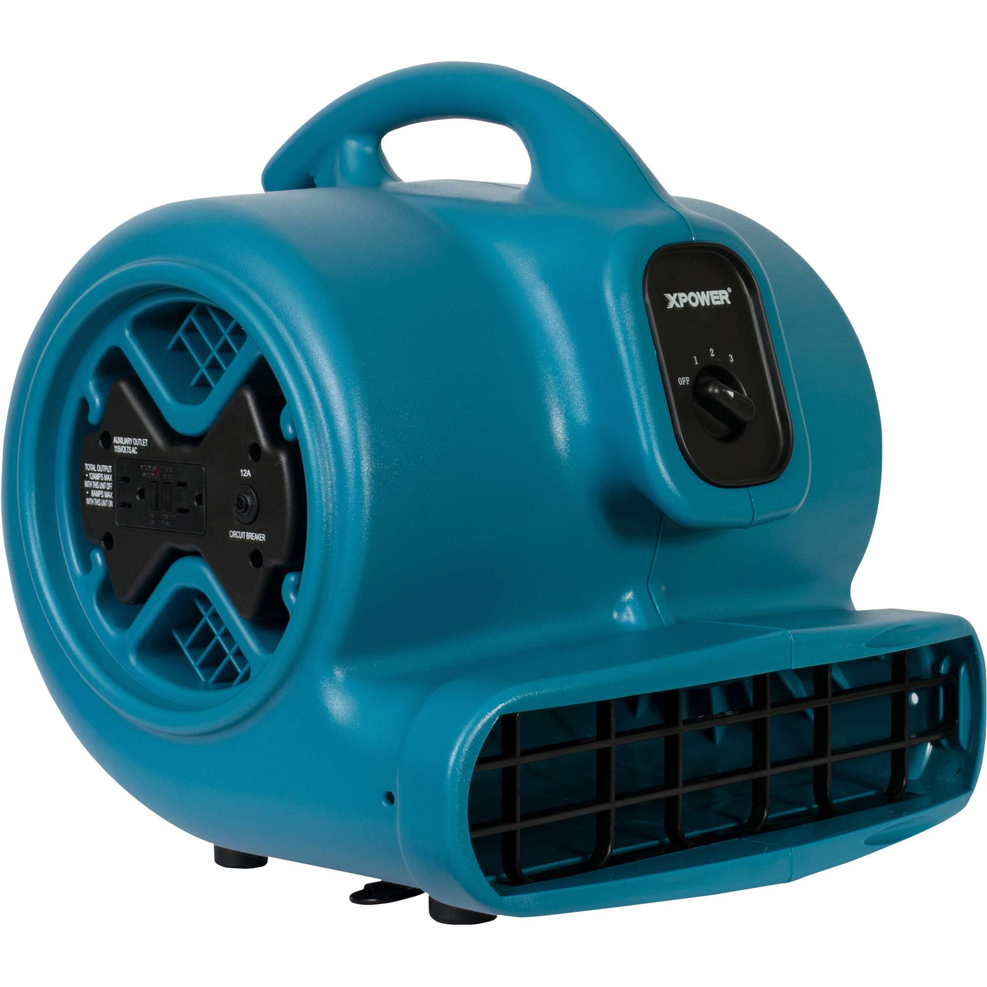 XPower Air Mover GFCI Outlet Daisy Chain Capability 1/3 HP 2,400 CFM