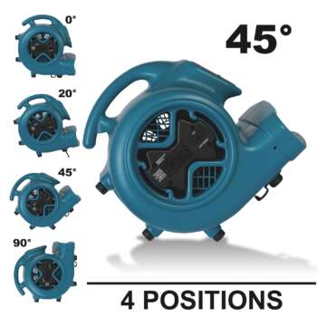 XPower Air Mover GFCI Outlet Daisy Chain Capability 1/3 HP 2,400 CFM