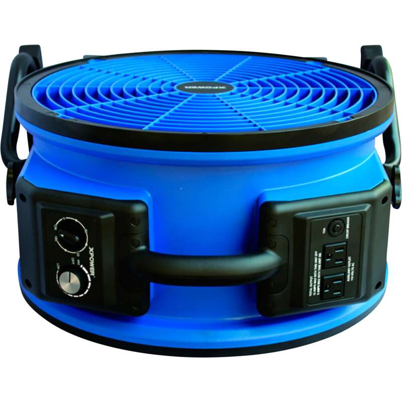 XPower High Temp Axial Fan Air Mover 14in 1/4 HP 1,720 CFM