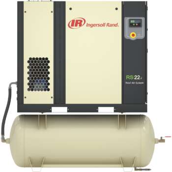 Ingersoll Rand Next Generation R Series Oil Flooded Rotary Screw Air Compressor With Integrated Air Dryer 30 HP 120 Gallon Horizontal