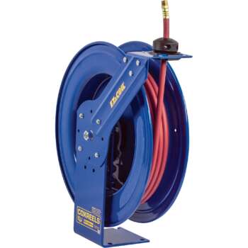 Coxreels Heavy Duty Safety Air Water Hose Reel With 3/8in x 75ft PVC Hose Max 300 PSI