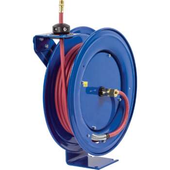 Coxreels Air Water Hose Reel With 3/8in x 50ft PVC Hose Max 250 PSI