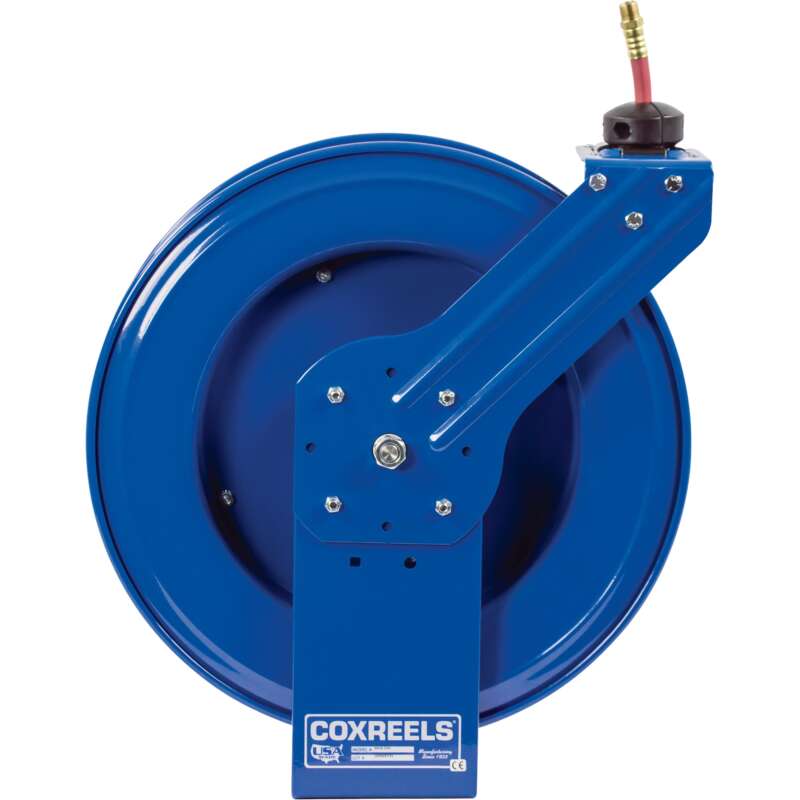 Coxreels Air Water Hose Reel With 3/8in x 50ft PVC Hose Max 250 PSI