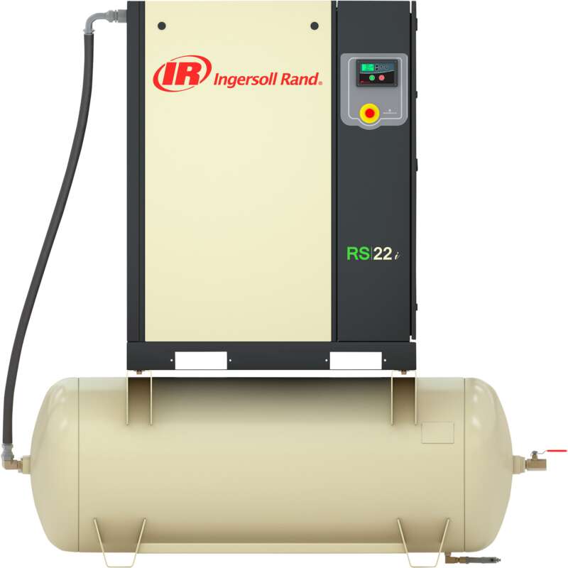 Ingersoll Rand Next Generation R Series Oil Flooded Rotary Screw Air Compressor 30 HP 120 Gallon Horizontal