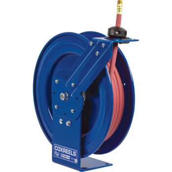 Coxreels Air Hose Reel With 3/8in x 50ft PVC Hose Max 300 PSI