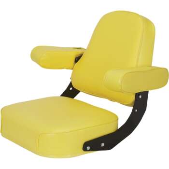 K & M Mfg Super Deluxe Seat Assembly for John Deere 10 and 20 Series Tractors Yellow