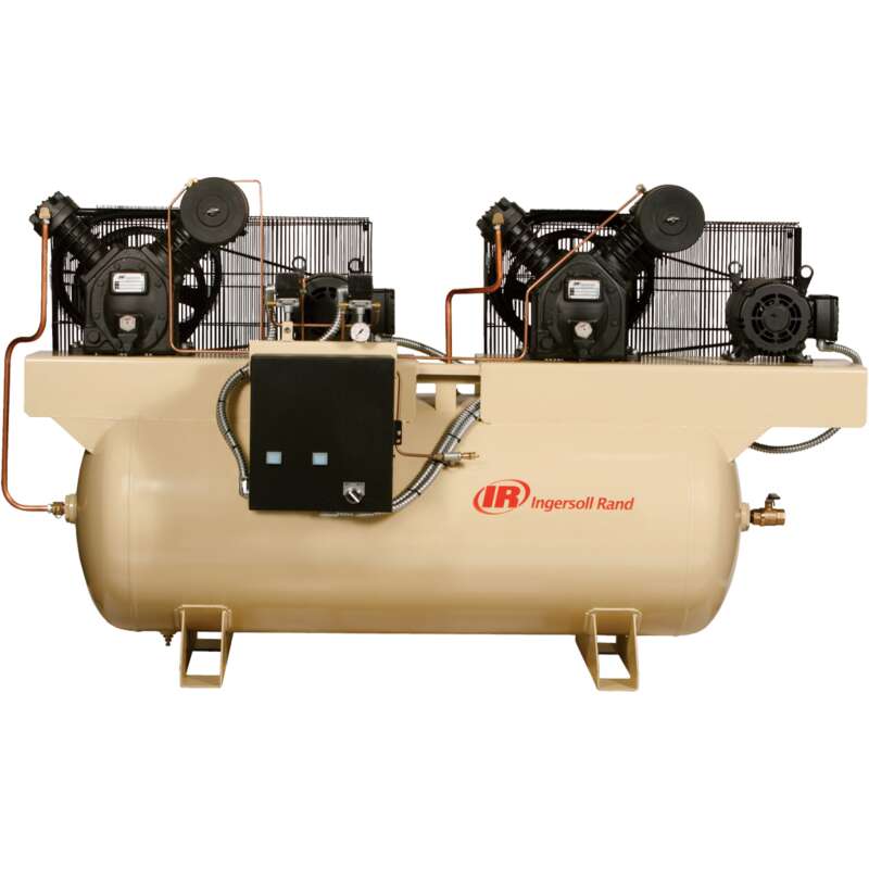 Ingersoll Rand Air Compressor Duplex 5 HP 230 Volt 3 Phase