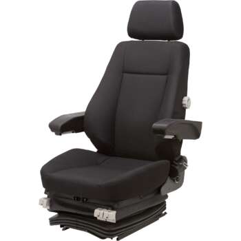 K & M Air Suspension Tractor Seat for Excavators Black