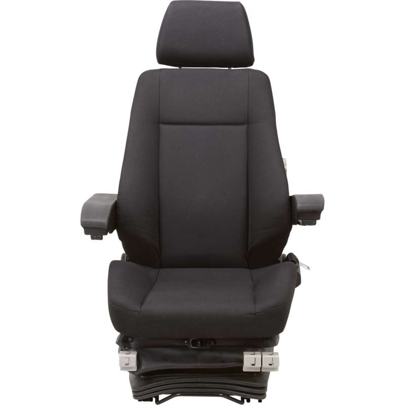 K & M Air Suspension Tractor Seat for Excavators Black