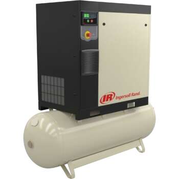 Ingersoll Rand Rotary Screw Compressor 7.5 HP 230 Volt 1Phase 27.5 CFM 125 PSI 80Gallon Tank