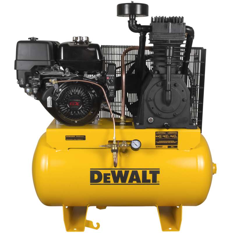 DEWALT 30 Gallon Air Compressor Horizontal wTruck Mount Honda Gas Engine 13 HP