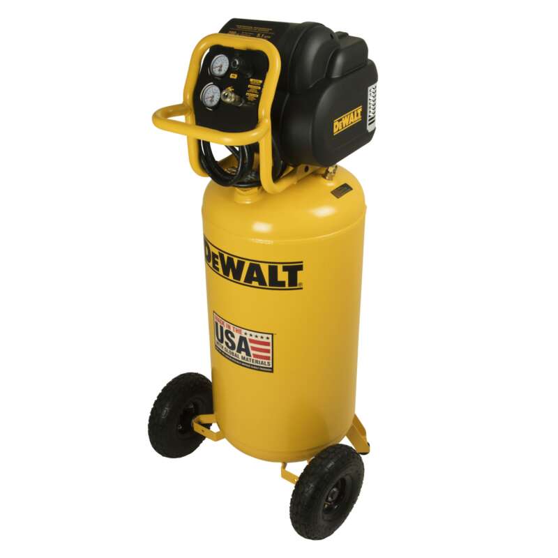 DEWALT 27 Gallon Air Compressor Vertical Portable Oil Free 200 PSI 1.7 HP