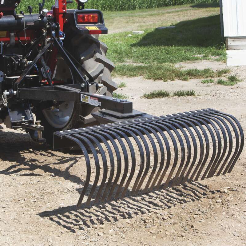 NorTrac 3Pt Landscape Rake 48in W