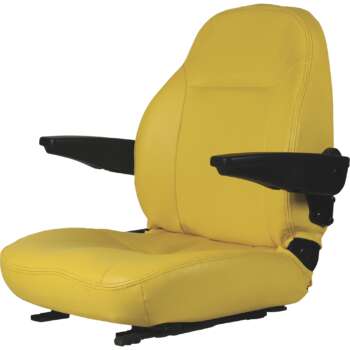 Black Talon Premium Highback Steel Tractor Seat Yellow