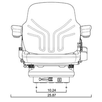 K&M Uni Pro Grammer Construction Mechanical Suspension Seat Fabric Cover Multi Tone Gray