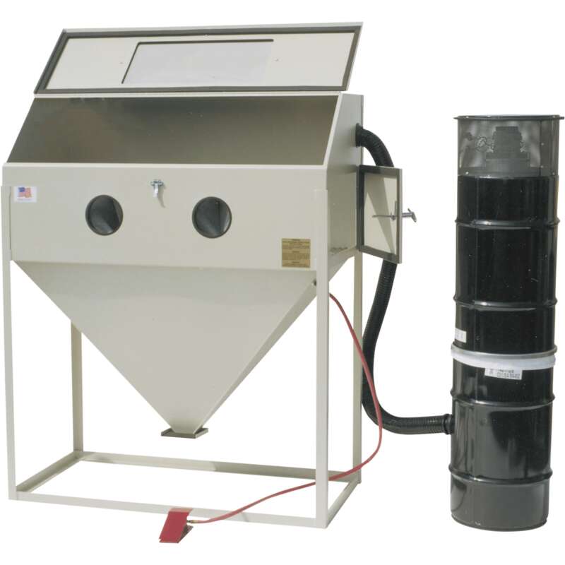 ALC Steel Abrasive Blasting Cabinet with LED Light Kit 48in