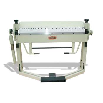 Baileigh Manually Operated Box and Pan Finger Brake 50in Max Material Gauge 14 Max Depth 6 in Max Bending Radius 135°