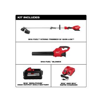 Milwaukee M18 Fuel 2 Tool Cordless String Trimmer Blower Combo Kit Complete 18V Li Ion System