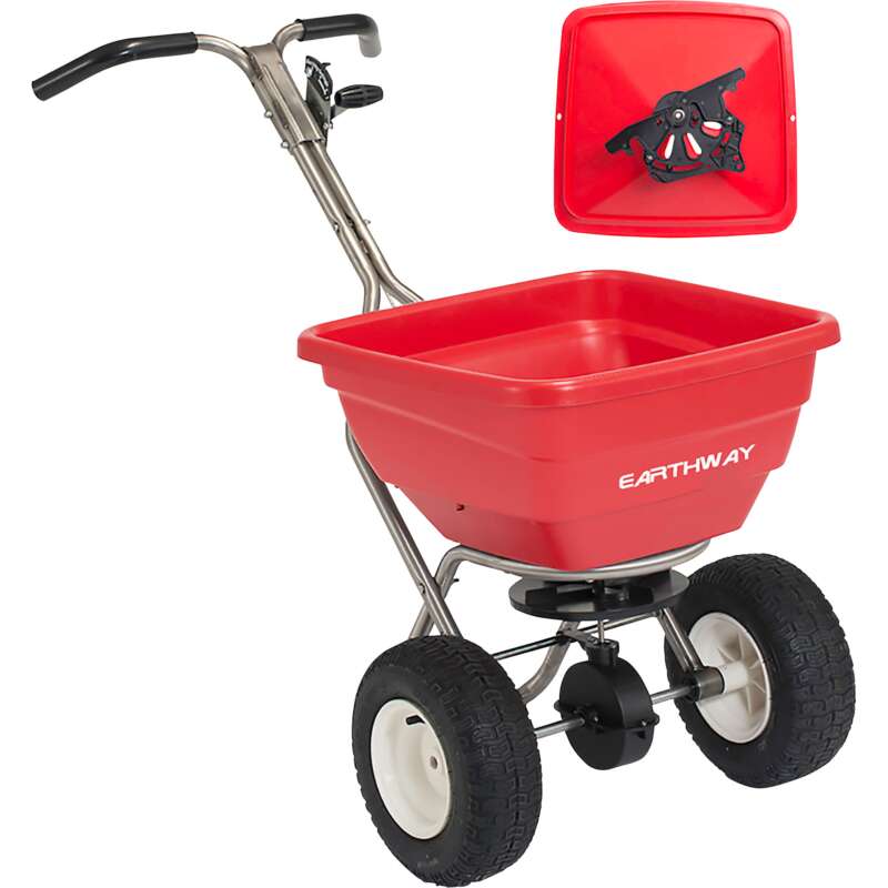 EarthWay Professional Walk Behind Broadcast Spreader 80 Lb Capacity