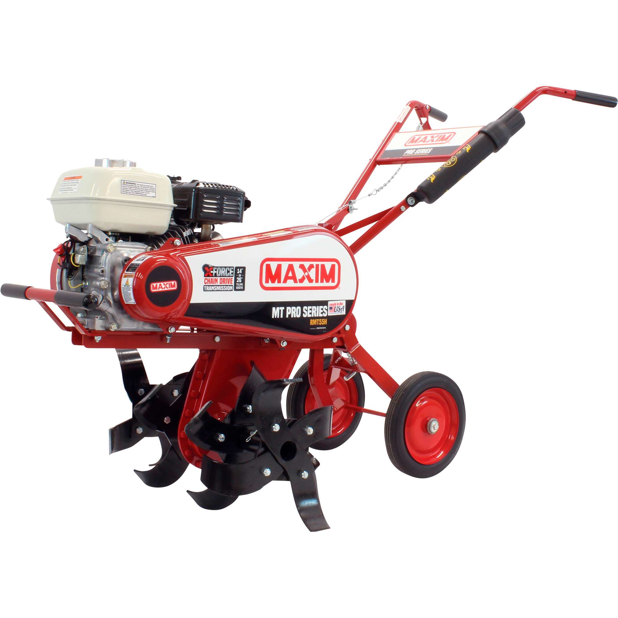 Maxim Commercial Tiller 14/26in Tilling Width 163cc Honda Engine