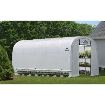 ShelterLogic GrowIT Heavy Duty Round Greenhouse 12ft W x 20ft L x 8ft H