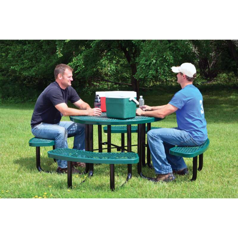 Vestil Round Picnic Table Table Shape Round Primary Color Green Height 29 in